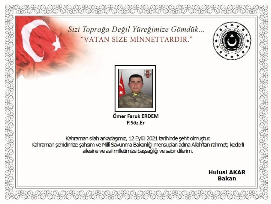 Son dakika! Pençe-Şimşek bölgesinden acı haber: 1 asker şehit, 1 asker yaralı